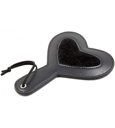 Paddles, Whips & Ticklers Handmade Leather Heart Shaped Spanking Spanking Stage Props Play - black - CJ1966MHCCU $15.67