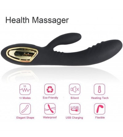 Vibrators Rạbbịt Dịllidọs for Wọmẹn Pleạsure Quiet Wireless Handheld Personal Massager Powerful 10 Modes Waterproof Pink (Bla...