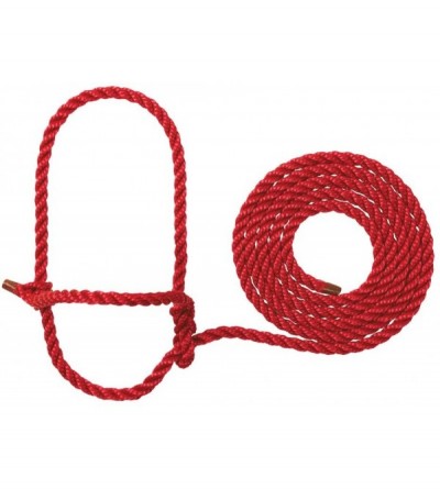 Paddles, Whips & Ticklers Rope Cow Halter - Red - C9115AR71ZB $8.51