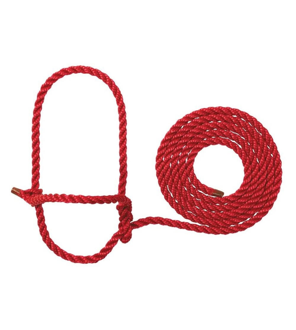 Paddles, Whips & Ticklers Rope Cow Halter - Red - C9115AR71ZB $8.51