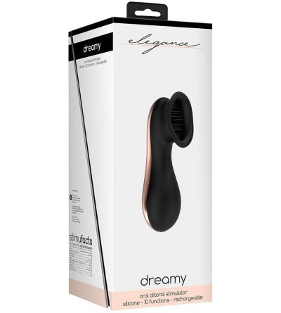 Vibrators Dreamy Silicone Oral Clitoral Stimulator- Black - Black - C818GOAMXZ7 $21.45