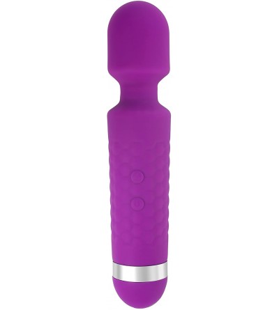 Vibrators Silicone USB Rechargeable 12 Speed Vibrating Wand Personal Massager Vibrator Unisex - Purple - CE12O5L7156 $11.75