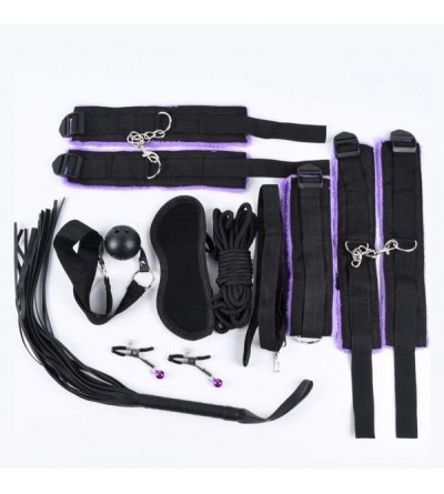 Restraints Adjustable Bondage Set for Couple Bedroom Special Sxx Toys (Color Purple) - Purple - CS19HH4AU4X $26.87