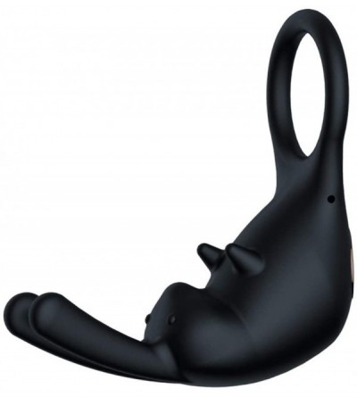 Penis Rings Рѐṇis Ring Ṿiḃṙɑtọr with Rabbit Ears 10 Vibration Modes Rechargeable Men's Ṿiḃṙɑtiṇg Cọck Ring - CS199AU8D6I $22.60