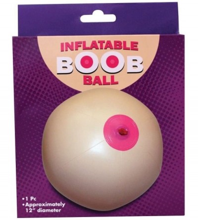 Novelties Inflatable Boob Shaped Beach Ball Adult Prank Gag Joke- 12 Inches - CB12O4SGAGX $11.10