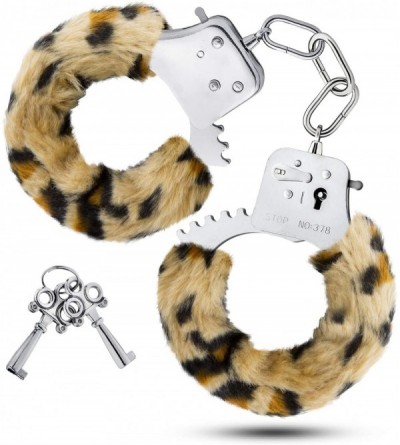 Restraints Temptasia Metal Hand Cuffs Faux Fur Wrist Restraints Couples Bondage BDSM Kinky Sex Toy - Leopard - Leopard Print ...