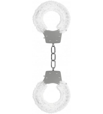Restraints Pleasure Handcuffs Furry- White - White - CZ11BFNXTP1 $25.48