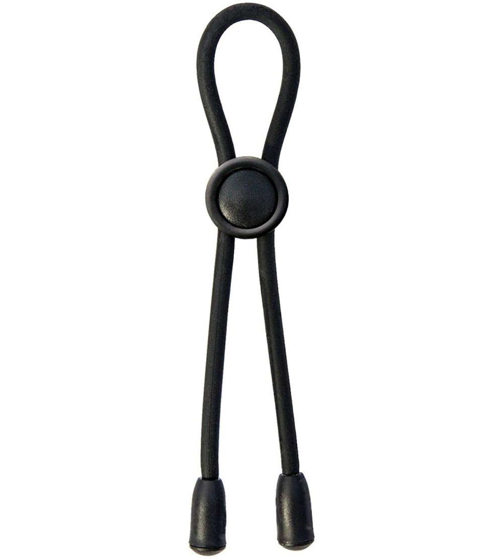 Penis Rings Mack Tuff Adjustable Silicone Penis Tie - Black - Black - CE127UHECOR $8.79