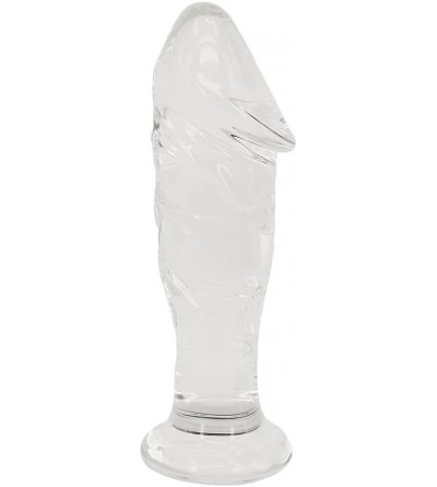 Dildos 7 Inches Glass Pleasure Wand Crystal Massager- Heavy Simulation Dildo Butt Plug - C91875XOWI6 $38.53