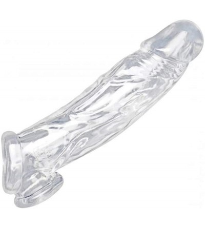 Male Masturbators Realistic Clear Penis Enhancer and Ball Stretcher - C818H5IKHE9 $29.44