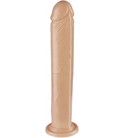 Dildos Realistic 10" Monster Dildo with Suction Cup- Beige - CY11HG1YGXZ $40.97