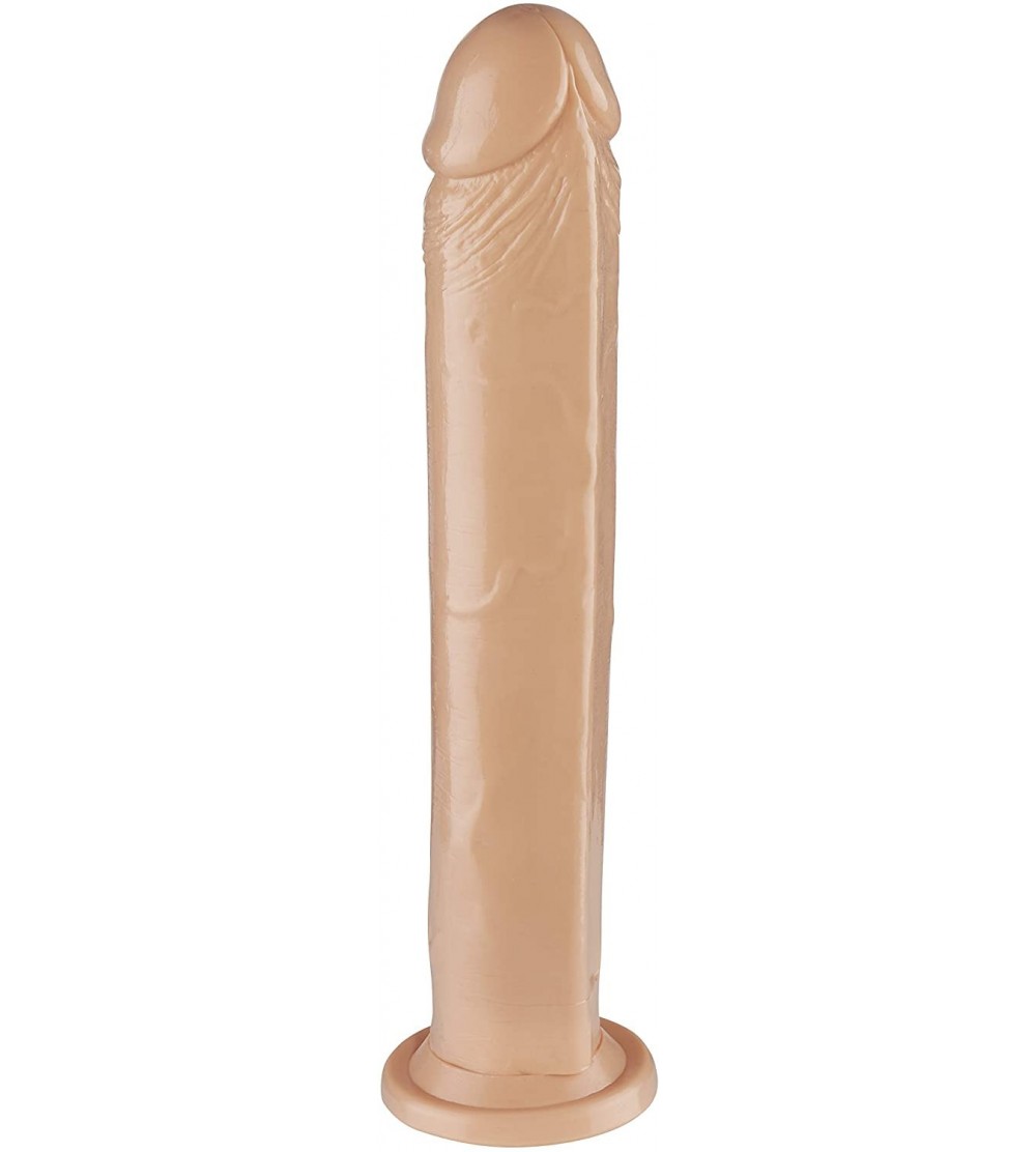 Dildos Realistic 10" Monster Dildo with Suction Cup- Beige - CY11HG1YGXZ $19.08