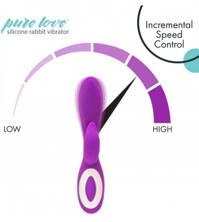 Vibrators G-Spot Silicone Rabbit Vibrator Purple- Rechargeable Clitoris Stimulator- Water-Resistant and Multi Function- Adult...