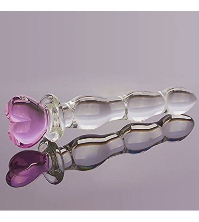 Dildos Crystal Glass Pleasure Wand Dildo Penis- Pink - Pink - C4128Q3E6EZ $10.04