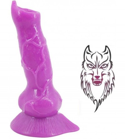 Dildos Animal Penis 7.3" Realistic Wolf Dildo Big Size Cock Anal Plugs Artificial Sex Toys(Purple) - Purple - C1185A8W8X2 $16.26