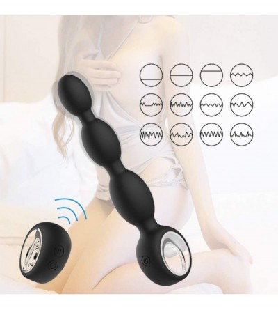 Vibrators Anal Vibrator with 12 Vibration Modes- Anal Beads with Ring Remote Control Prostate Massager- Waterproof Anal Sex T...