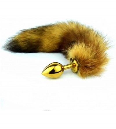 Anal Sex Toys Red Fox Tail Metal Anal Plug Faux Tail Butt Plug Animal Roleplay - C2120RNGOVF $36.33