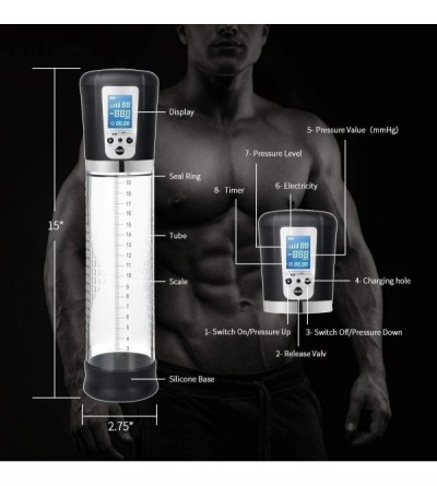 Pumps & Enlargers Penǐs Pump for Men 4 Modes Suction Eñlárgè Size Enhance Muscle Hardness Bigger Device - 12 Inch - CH19HMXQQ...