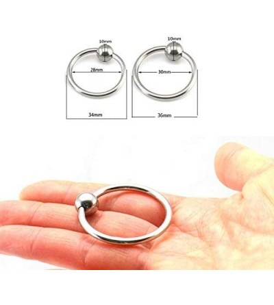 Penis Rings 28mm/30mm Stainless Steel Head Ring Glans Cock Rings Male Delay Product for Men - one ball - CK18MHW2REY $12.68