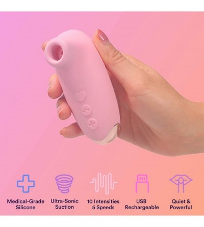 Vibrators Mini Clitoral Sonic Sucking Vibrator With 20 Patterns & 8 Intensities For Female Women - Handheld Rechargeable Quie...