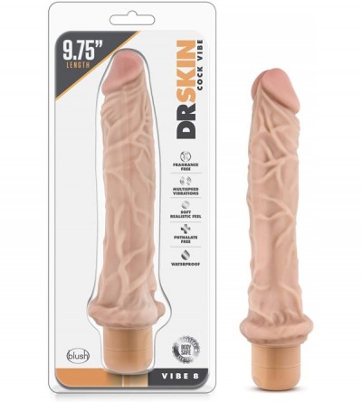 Anal Sex Toys 9.75" Realistic Feel Veiny Vibrating Dildo - CX11BFJPI45 $20.11