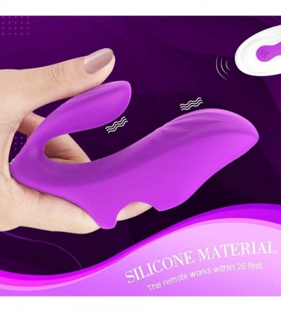 Vibrators G Spot Finger Vibrator- Clitoris Stimulator with Vibrating Tail 9 Strong Vibration Modes for Dual Stimulation Silic...