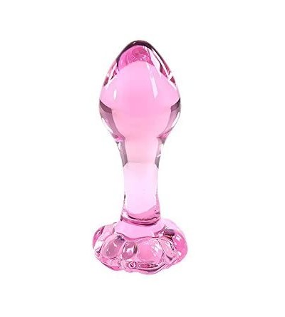 Anal Sex Toys Pink Crystal Anal Dildo Glass Anal Butt Plug Anus Stimulator in Adult Games for Couples- Erotic Sex Toys for Wo...