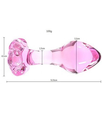 Anal Sex Toys Pink Crystal Anal Dildo Glass Anal Butt Plug Anus Stimulator in Adult Games for Couples- Erotic Sex Toys for Wo...