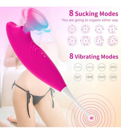 Vibrators Clitoral Sucking Vibrator High Frequency G-spot Massager- Versatile Powerful Nipple Clit Vaginal Stimulator with 8 ...