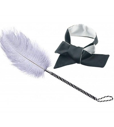 Paddles, Whips & Ticklers Toys Satin Blindfold Set Feather Teaser Tickler Feather (Women or MenYTRYT98)） - C5195NL9IWW $33.27