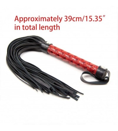 Paddles, Whips & Ticklers PU Leather Whip Restraint Adult Cosplay Sixy Toys for Women Men - Bk - CZ19D3EW4S4 $11.03