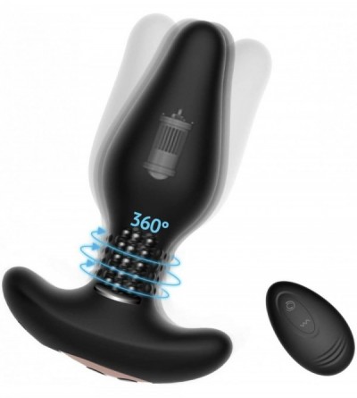 Anal Sex Toys Male Anal Vibrator Butt Plug with 10x10 360° Rotation Vibration Patterns- Prostate Massager Stimulator with Rem...