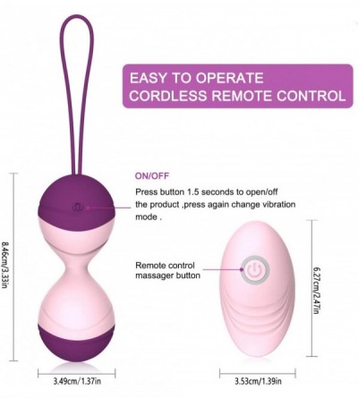 Vibrators Seamless Waterproof Design Massager Ball with 10 Powerful Silent Vibration Mode-Wireless Remote Control-USB Recharg...