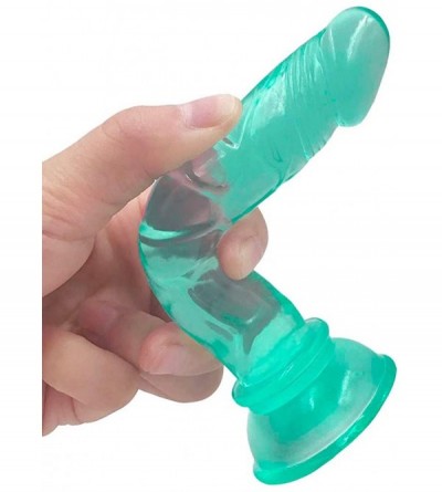 Dildos Dildo Massager Vagina Massager Suction Cup Masturbator Waterproof Adult Sex Toy for Women - Green - C018QATO47E $5.84