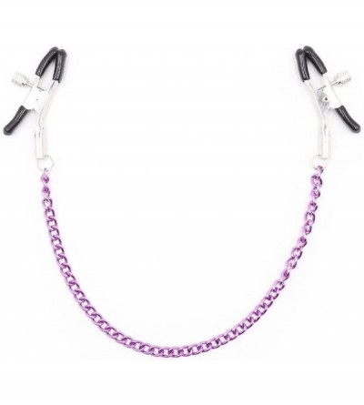 Nipple Toys Nipple Suckers and Sexy Nipple Clamps Chain Fashion Purple Entertaining Chain with Nipple Clips - CO187E0RX4R $11.70