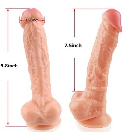 Anal Sex Toys 9.8inch PVC Realistic Dildo Huge Cock Long Dick With Handsfree Suction Cup Adult Toy for Women Lesbian Gay (Fle...