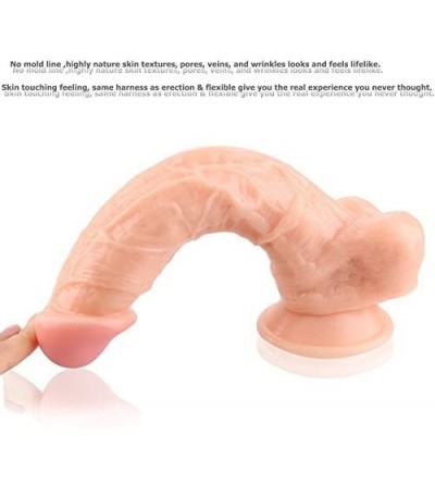 Anal Sex Toys 9.8inch PVC Realistic Dildo Huge Cock Long Dick With Handsfree Suction Cup Adult Toy for Women Lesbian Gay (Fle...