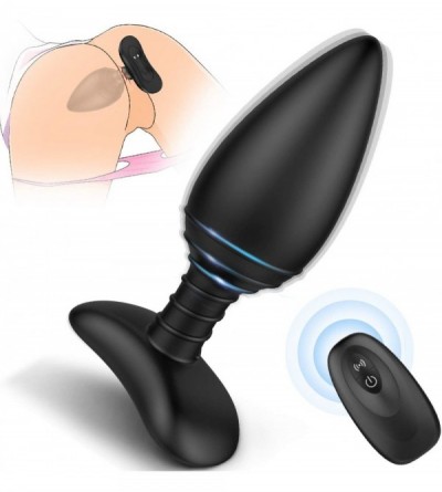 Anal Sex Toys Vibrating Butt Plug- Silicone Rechargeable Anal Vibrator with Remote Control 6 Vibration Modes Waterproof Anal ...