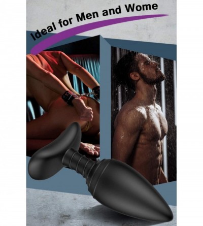 Anal Sex Toys Vibrating Butt Plug- Silicone Rechargeable Anal Vibrator with Remote Control 6 Vibration Modes Waterproof Anal ...