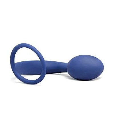 Penis Rings Anal Orgasm Performance & Erection Enhancing Cock Ring and Anal Plug Combo - Pure Silicone - Navy Blue Fantasy Se...