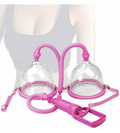 Pumps & Enlargers Women's Brēást Enlargement Vacuum Pump Chest Enhance Double Cùpping Másságër Tool - Pink - CC19HA8YAHT $33.54