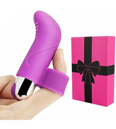 Vibrators G Spot Finger Bullet Vibrator- Soft Silicone Rechargeable Clitoral Stimulator Vagina Vibrators with 10 Vibration Mo...