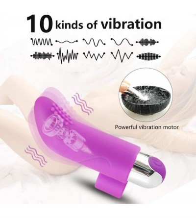Vibrators G Spot Finger Bullet Vibrator- Soft Silicone Rechargeable Clitoral Stimulator Vagina Vibrators with 10 Vibration Mo...