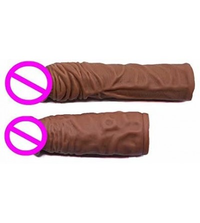 Pumps & Enlargers Penis Sleeves Extender Enlargers Reusable Condom Cock Extension Cover Sex Toys- Male Sexual Enhancers Delay...