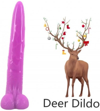 Dildos Animal Penis Realistic Ultra Long Deer Dildo G Spot Stimulate Masturbation Sex Toy for Female - C618WSDN9CN $10.25