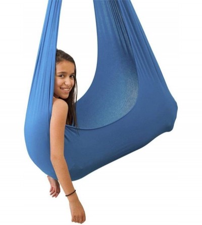 Sex Furniture Yoga Swing Hammock Aerial Trapeze Silks Sensory Indoor Therapy Kit Stand Yogabody Silk Sling-100280CM -Indoor T...