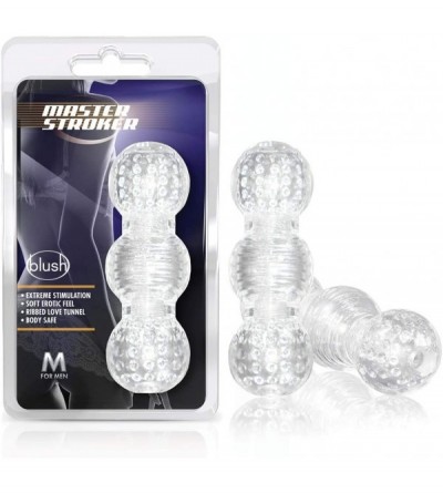 Novelties 3 Chamber Textured Penis Masturbator - Male Enhancement Stroker - Sex Toy for Men (Clear) - CO110014A8D $11.81