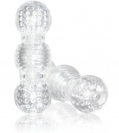 Novelties 3 Chamber Textured Penis Masturbator - Male Enhancement Stroker - Sex Toy for Men (Clear) - CO110014A8D $11.81