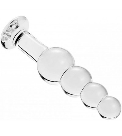 Anal Sex Toys Glass Anal Beads- Crystal Butt Plug Personal Massage with Graduated Beads for Couple Lover Sexbaby(Clear) - Cle...
