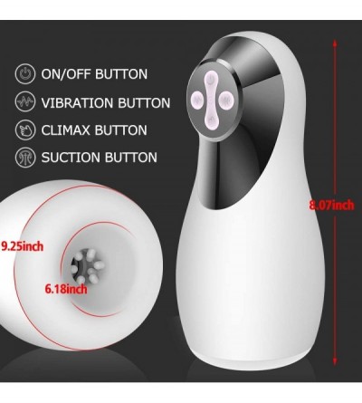 Male Masturbators Vibrating Male Masturbator Cup with 3 Clamping Sucking Modes- Electric Oral Sex Toy with 10 Vibration for M...